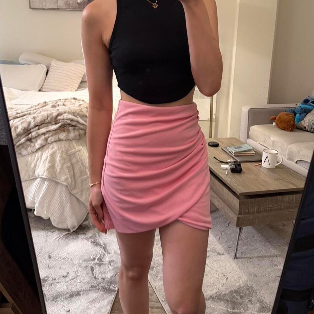 Zara pink mini skirt